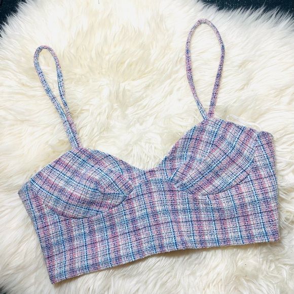 Zara Tops - ZARA TWEED CORSET TOP SMALL